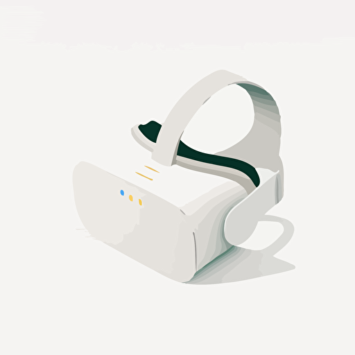 minimalist vector of a VR google, white background, clean