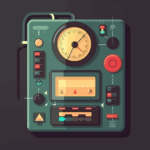 Electricity meter flat design concept illustration vector art
