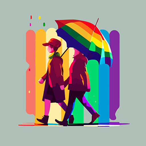 lgbt pride colours art illustration flat 2d vector