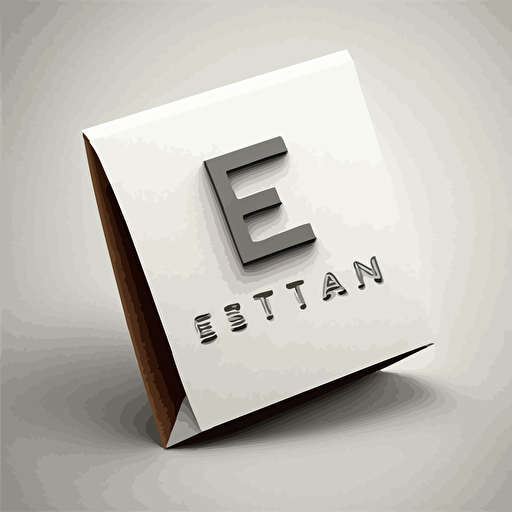 Letter "Esteban" logo, minimal, vector, simple, white background
