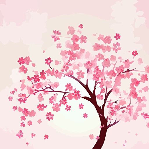 cherry blossom illustration vector