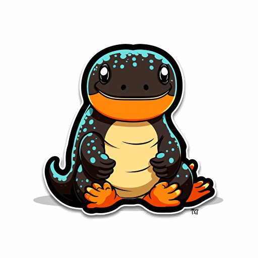 Simple Gila monster sticker. Vector. Line