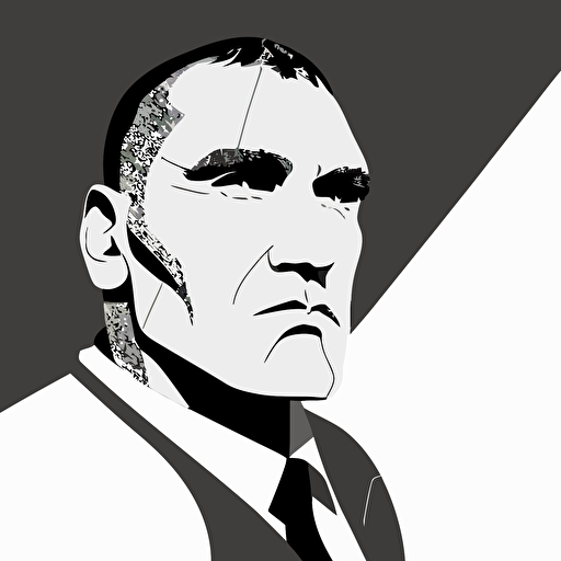 Vinnie Jones vector illustration, drawing, logo black and white