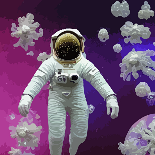 astronaut eva suit covered diamond 3d mandelbulb 3d fractal lace iridescent bubble 3d skin camera appendage stalks helmet clear brain case jumping float pose blobby holographic shrink wrap bubble opal ruby diamond iridescent fractal lace bubble materials xreality ceramic age monolithic retro futuristic water covered insectoid compound eye camera lenses neutron wax water floats living room film movie directed denis villeneuve art direction salvador dalí wide lens