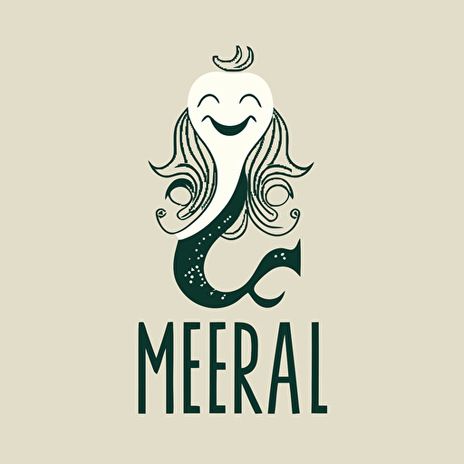 mermaid, logo, vector, simple, happy, love, minimal, Terry Heckler