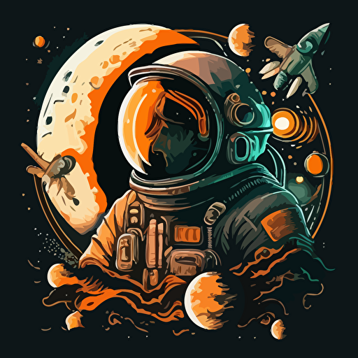 vector symbols Sci fi Space Astronaut