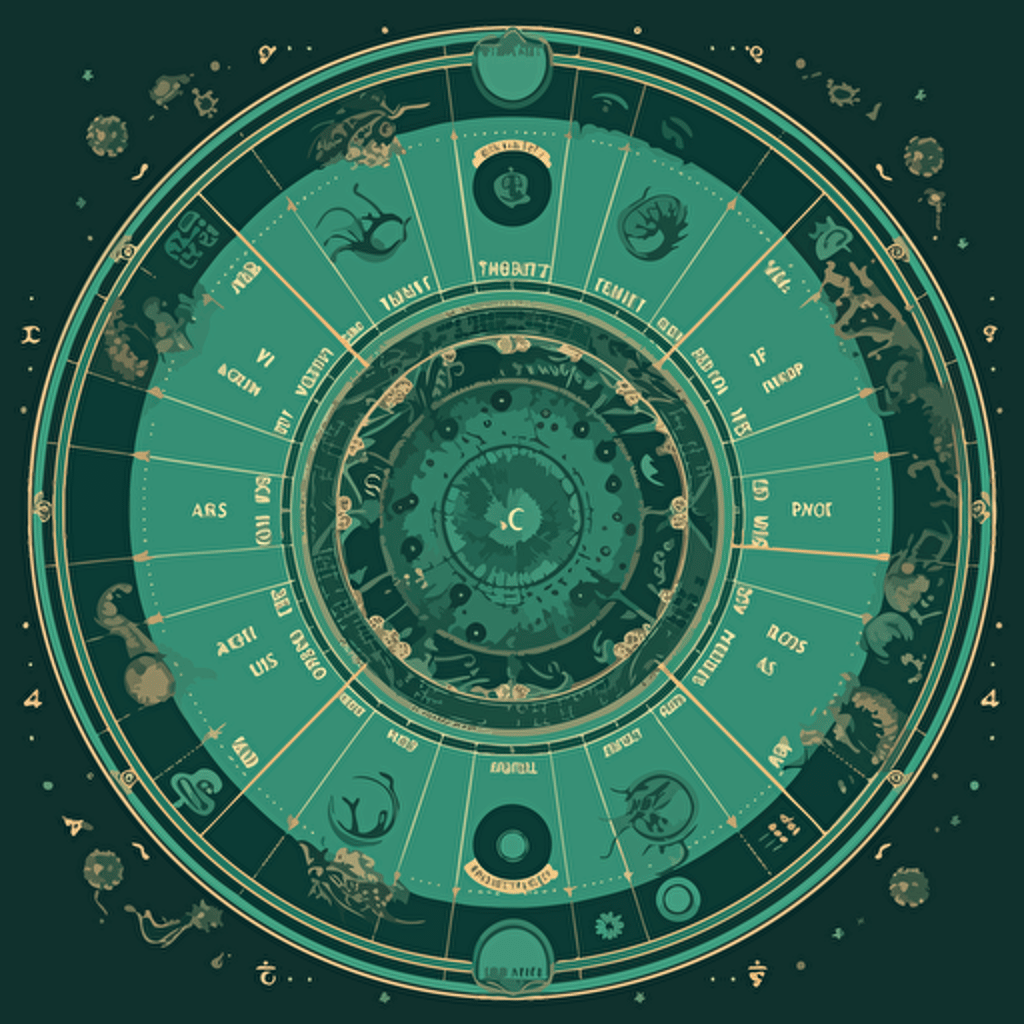 natal chart, vector, astrology, scorpio sign, zodiac 6144x6144