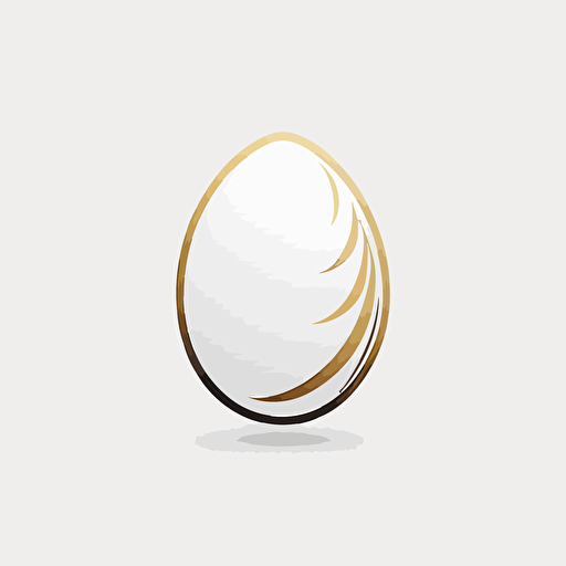 an egg logo that symbolizes money or wealth. simple logo. 2d vector. White background.
