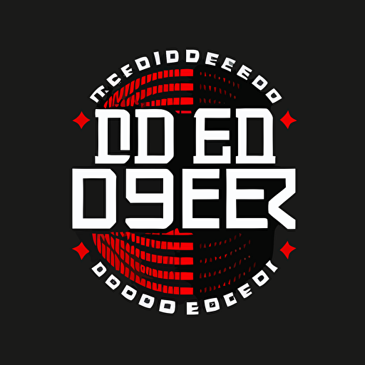 Code red. Simple logo vector design. Black and white and red