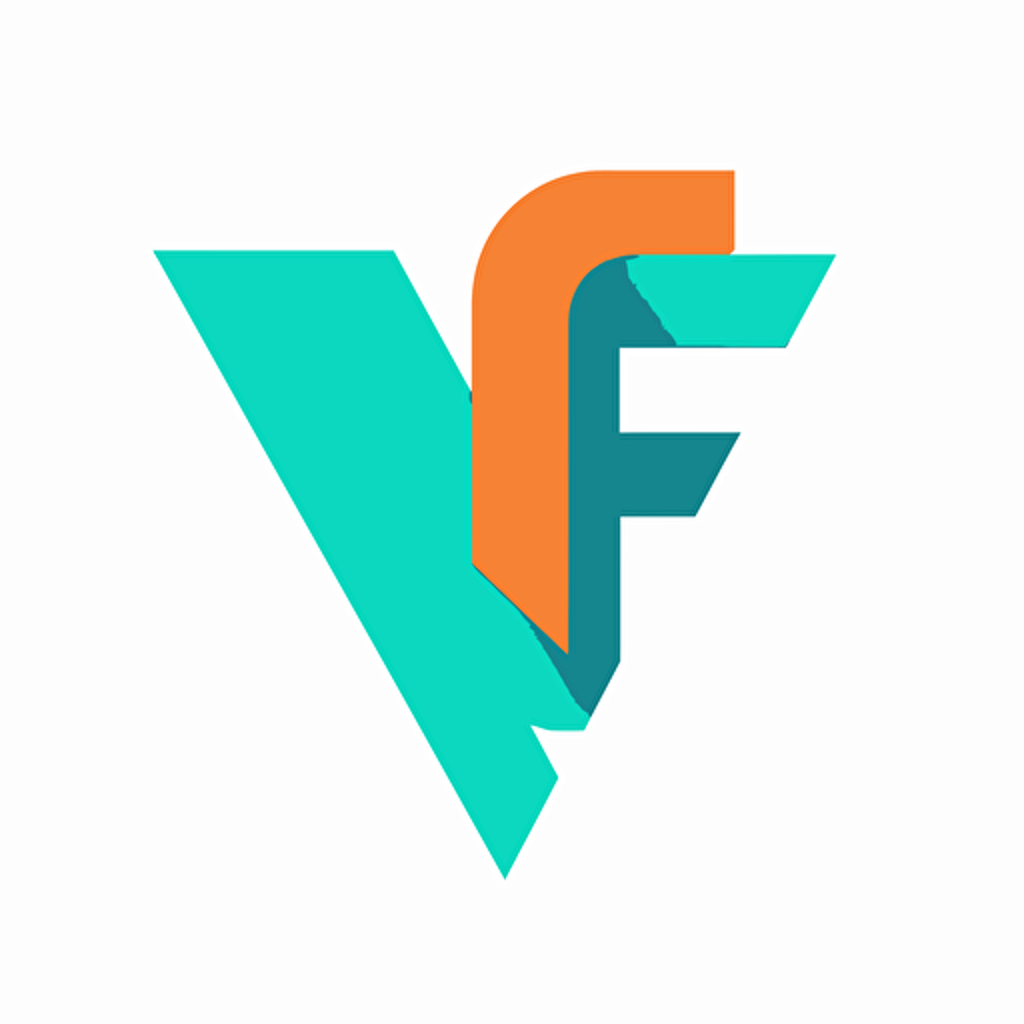 letters “F” and "V" logo design, vector, flat 2d, white background