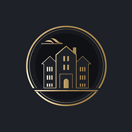 logo, gold lining, classy, vector, property management