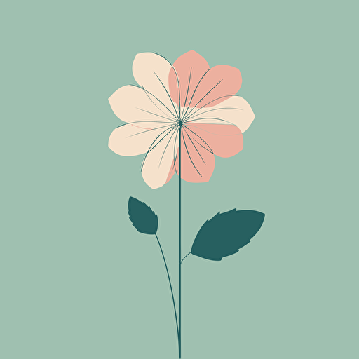 Minimalist flower vector