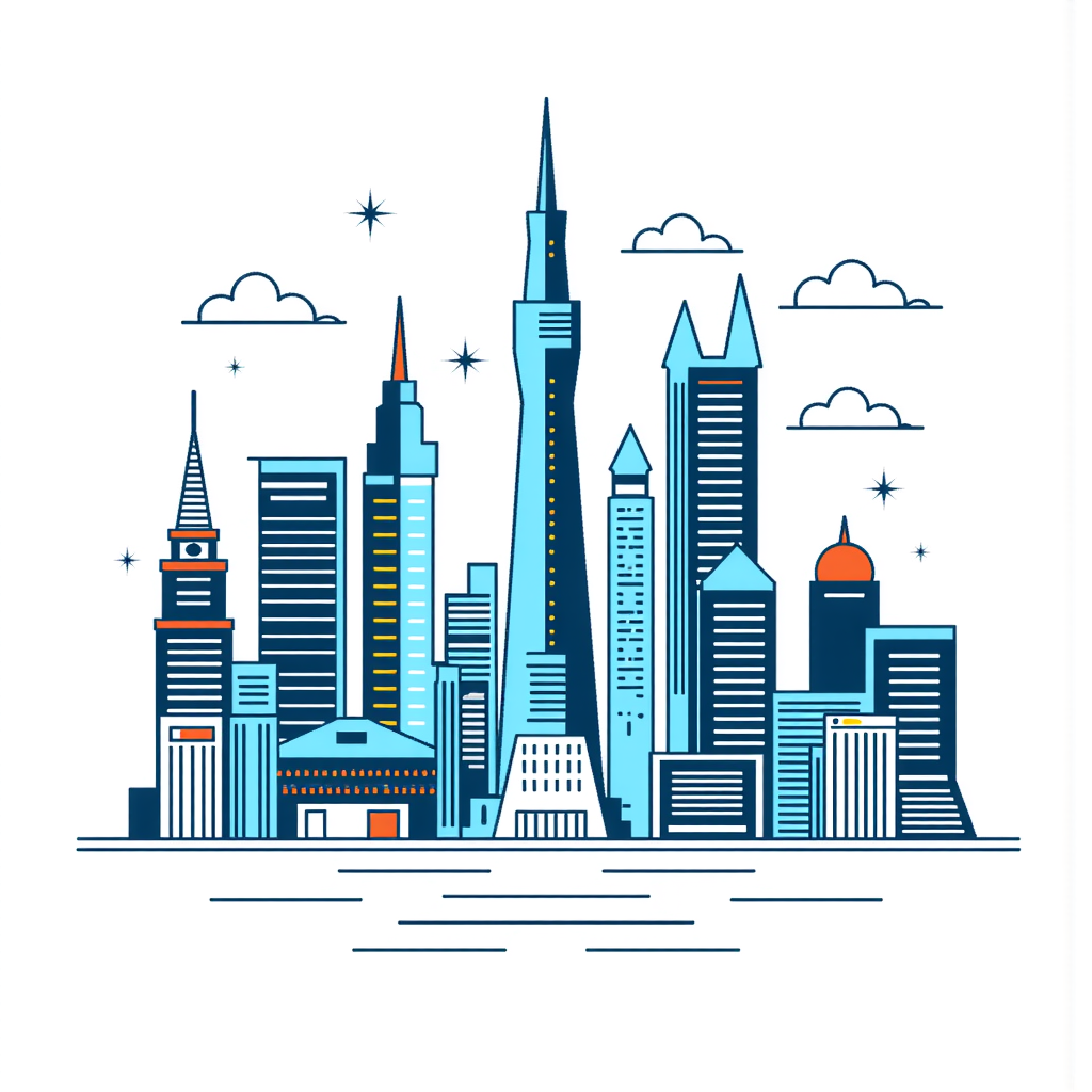 a futuristic cityscape