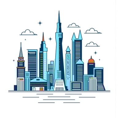 a futuristic cityscape