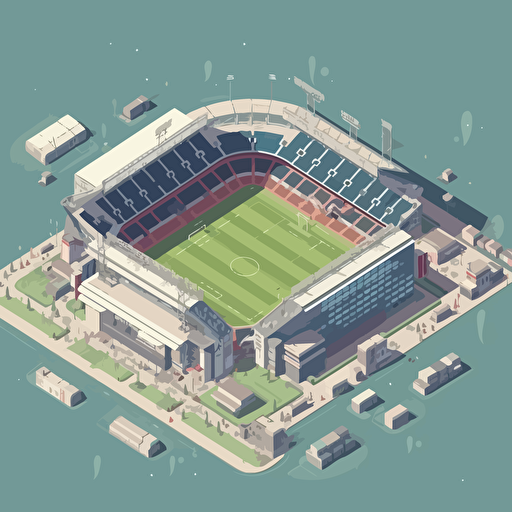 A vector illustration von Fußballstadien der Zukunft,