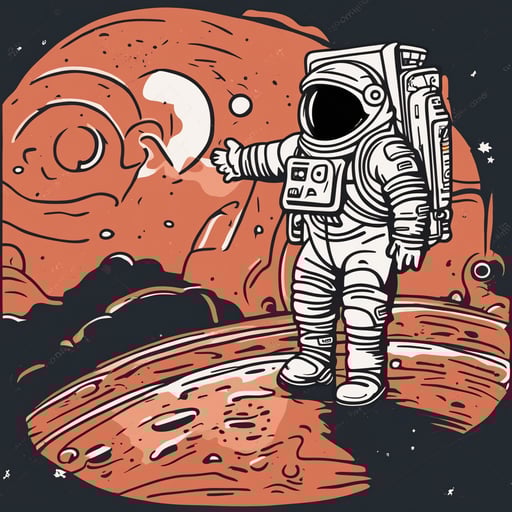 an astronaut on mars