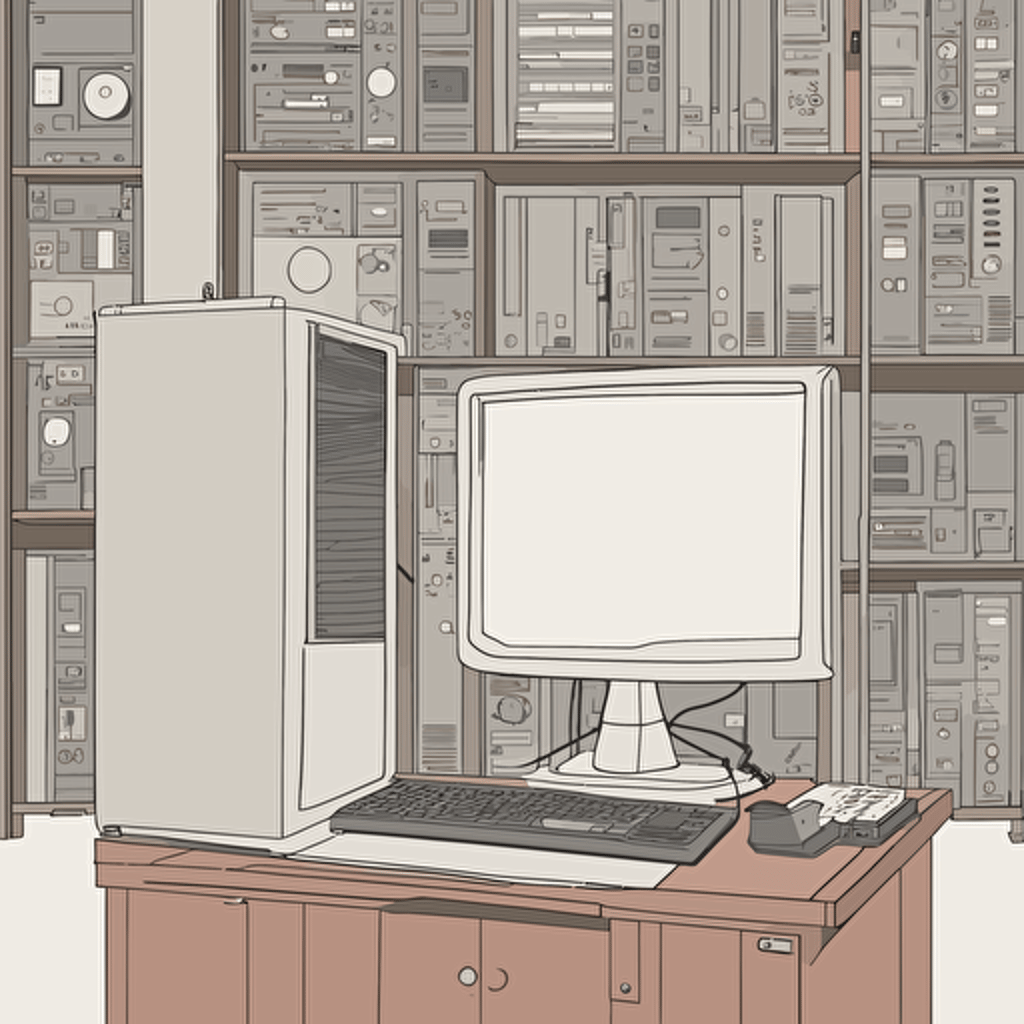 a diagram of a computer connected to a server