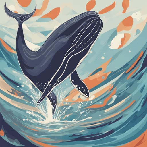 a whale jumping out of the water