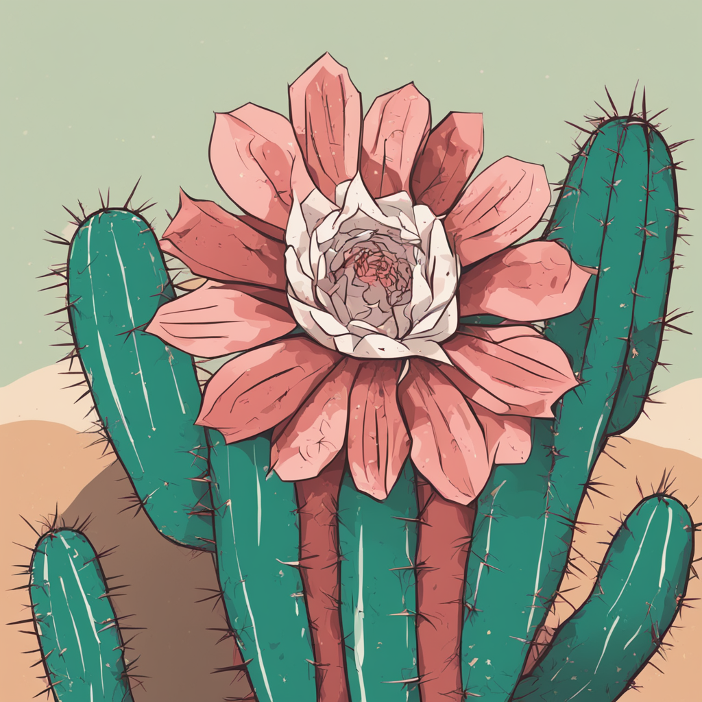 a cactus with a flower