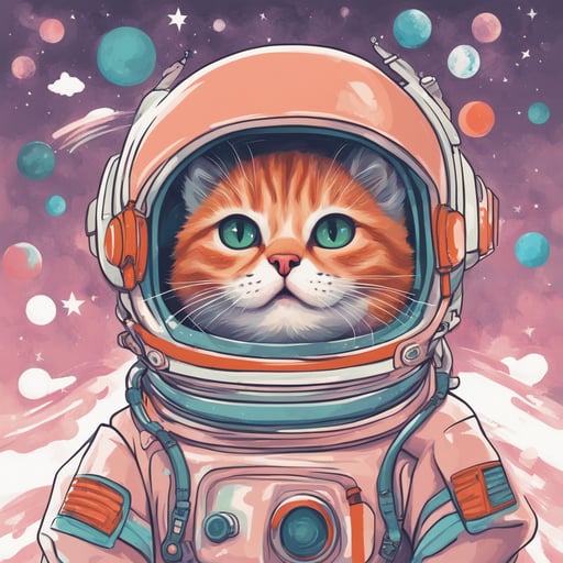 a cat astronaut