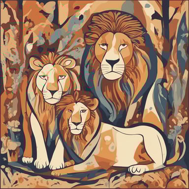 a family of lions