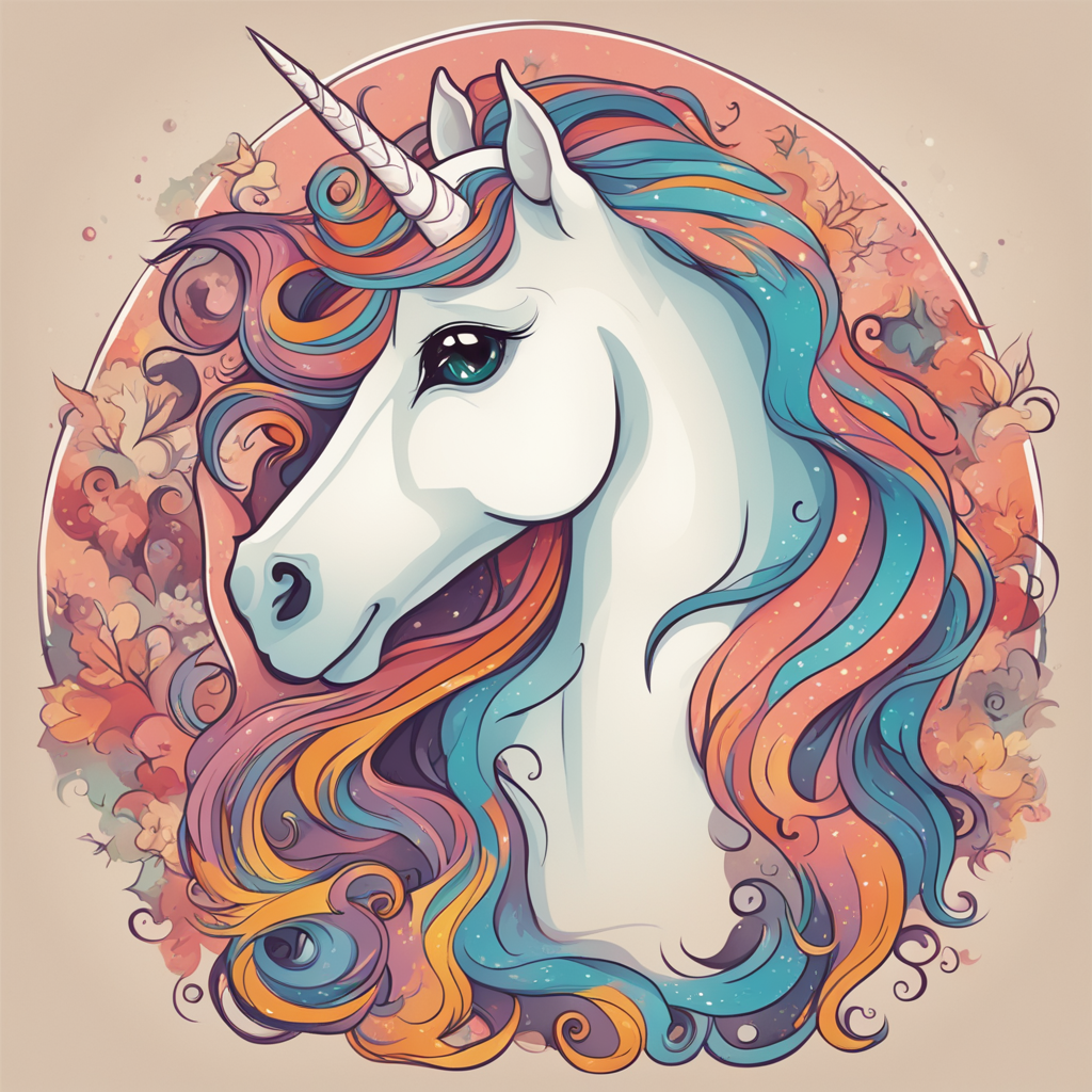 a portrait of a unicorn