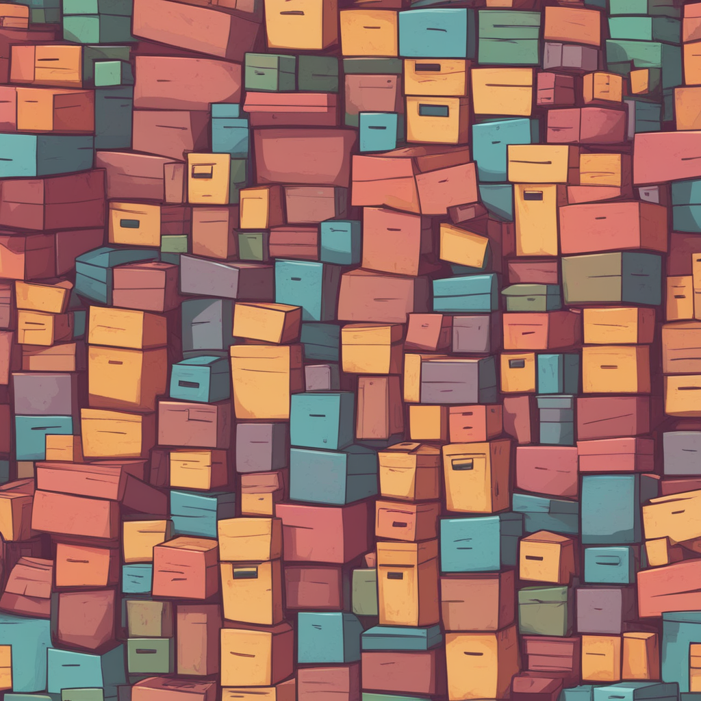 a pile of boxes