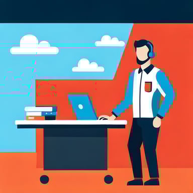 a customer support person 