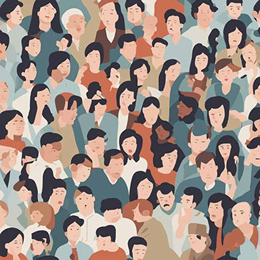 people pondering a question with question marks floating