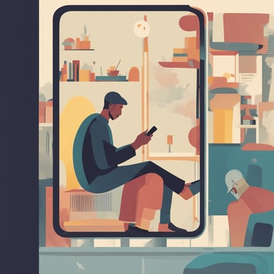 a man inside a mobile phone