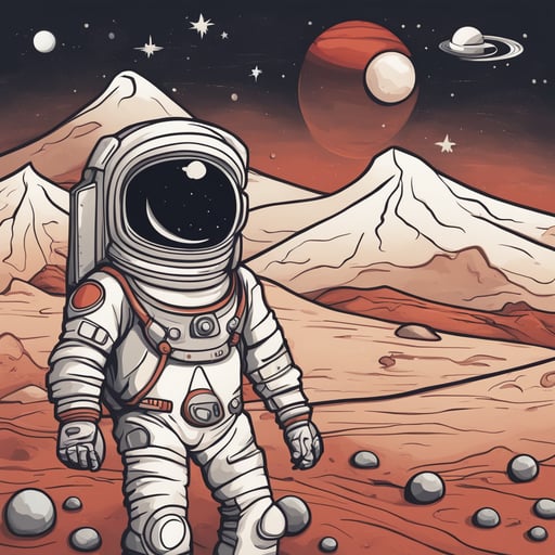 an astronaut on mars