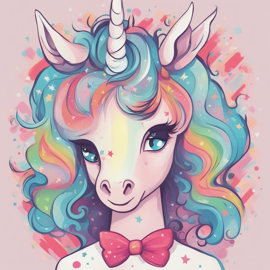 a portrait of a unicorn