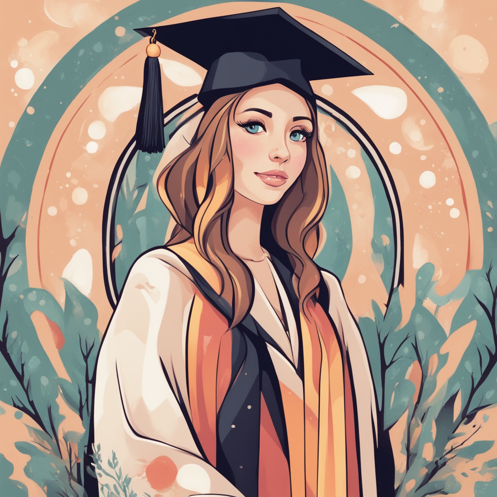 a woman graduating from college