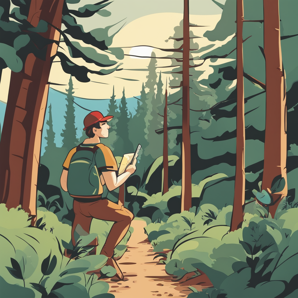 a person exploring nature