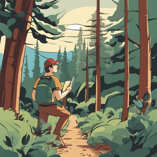 a person exploring nature