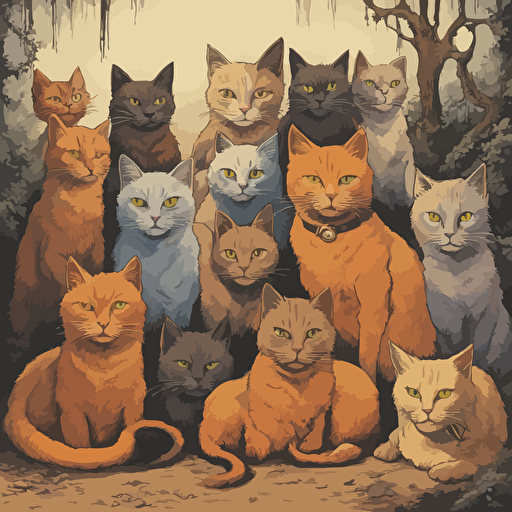 a group of cats