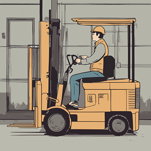 a person operating a forklift