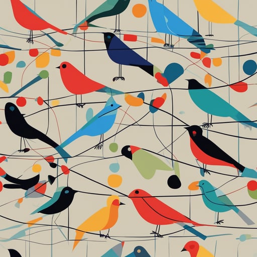birds on a wire