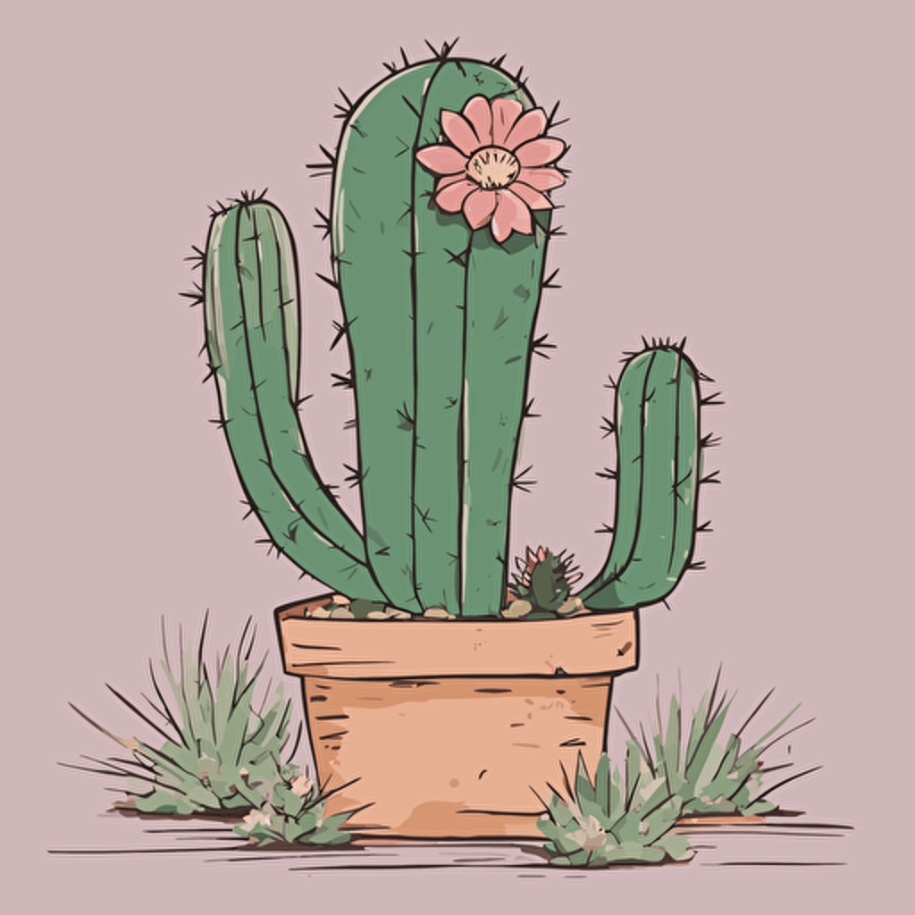 a cactus with a flower