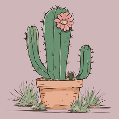 a cactus with a flower