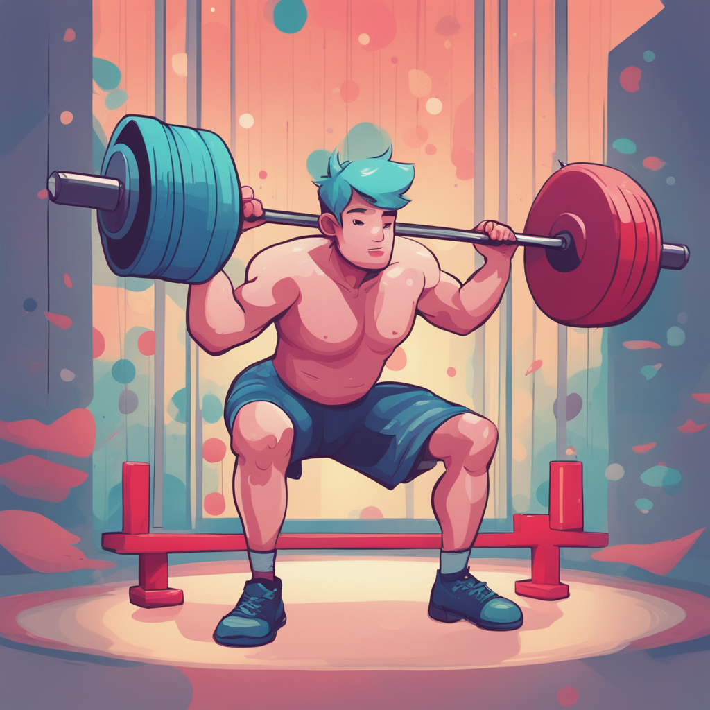 a man lifting weights