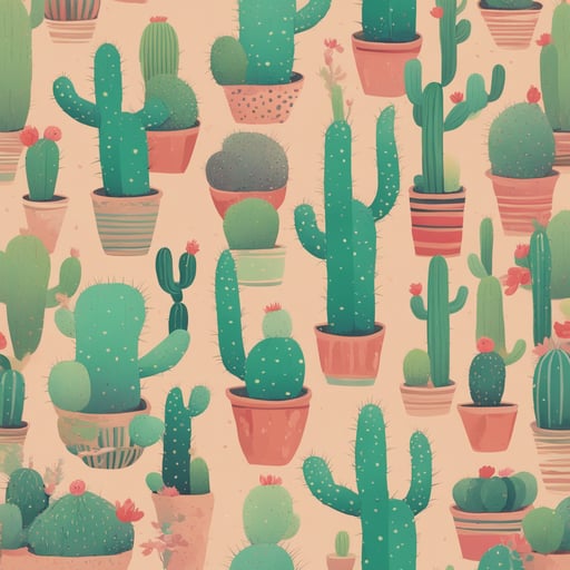 a collection of cacti in the desert
