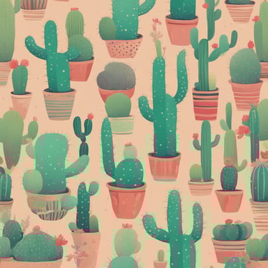 a collection of cacti in the desert