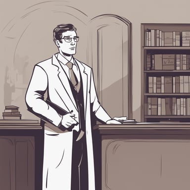 a lawyer presenting their case