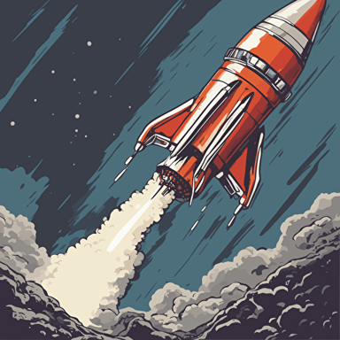 a rocket taking off