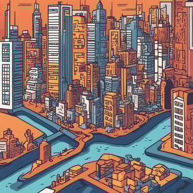 a futuristic cityscape