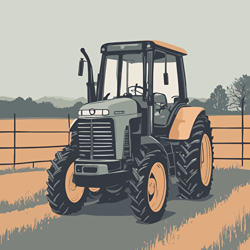 a tractor on a farm