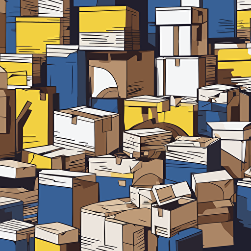 a pile of boxes