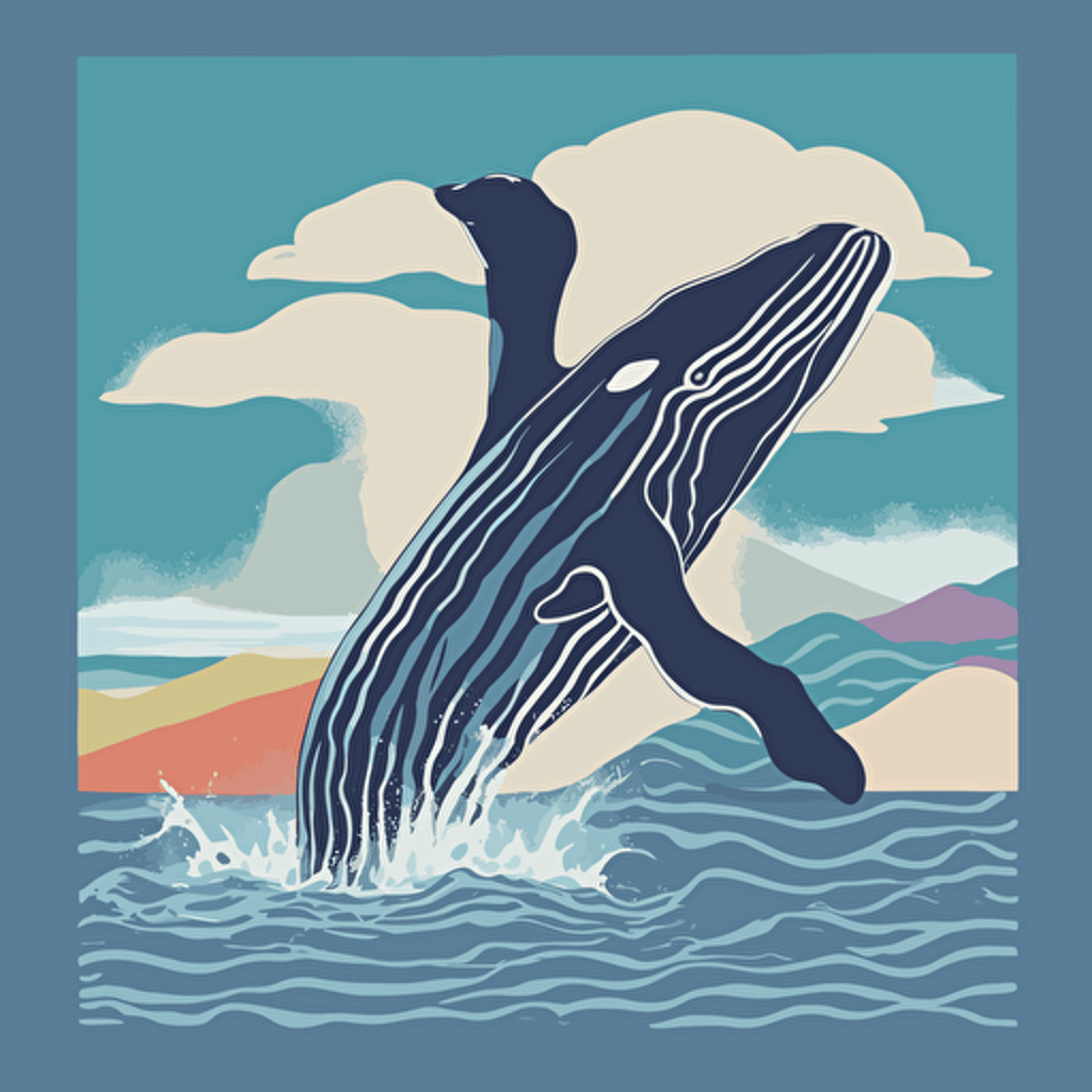 a whale jumping out of the water