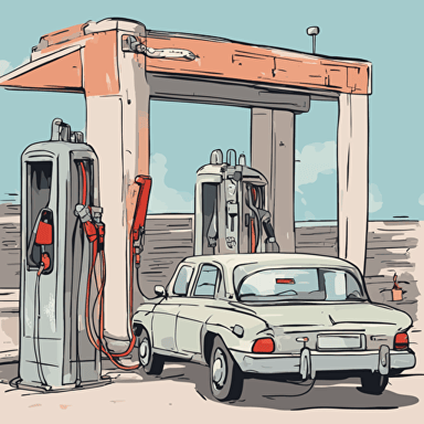 a car refueling
